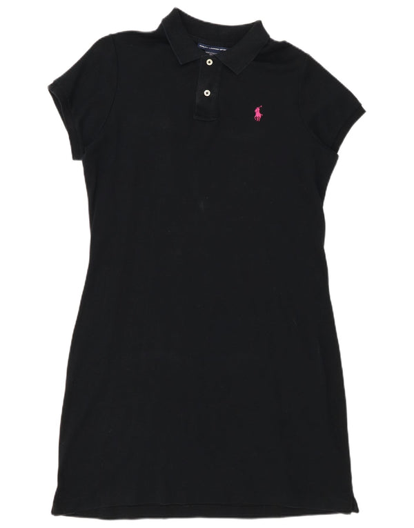 Damska sukienka polo Ralph Lauren UK 16, duża, czarna bawełna