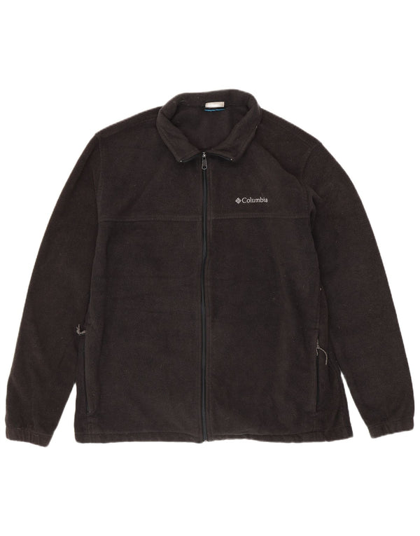 Męska kurtka polarowa COLUMBIA UK 42 XL, czarna, poliestrowa