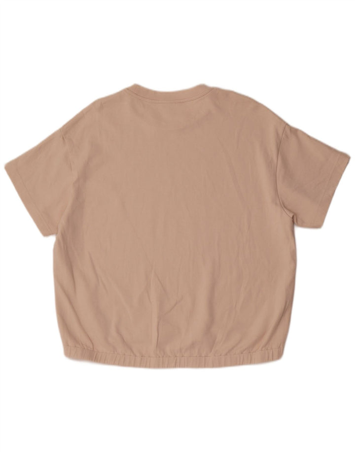 T-shirt damski Massimo Dutti Top UK 16, duży, beżowy, bawełniany
