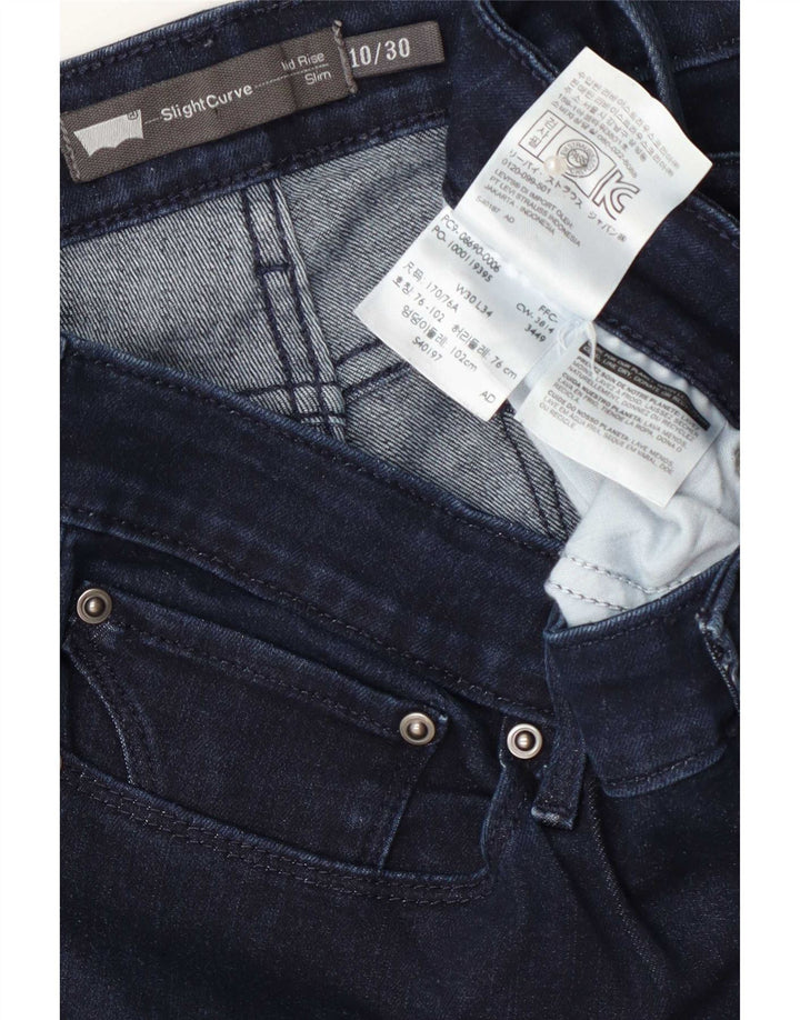 Damskie jeansy Levi's Slight Curve Mid Rise Slim W30 L34 Granatowe