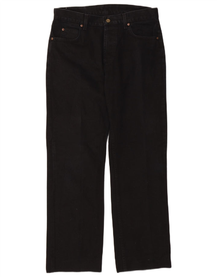 Męskie proste dżinsy Lee W33 L30, czarne, bawełniane