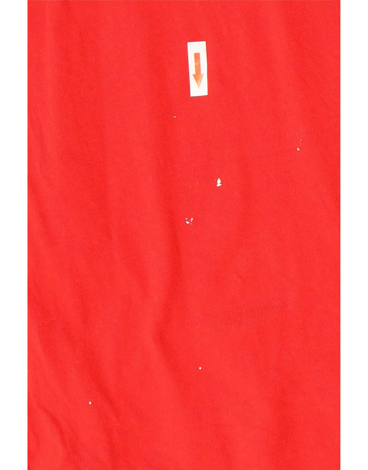 Męski T-shirt Nike o sportowym kroju, duży, czerwony, bawełniany
