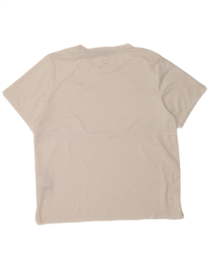 Męski T-shirt Nike Dri Fit Top XL, biały, poliester