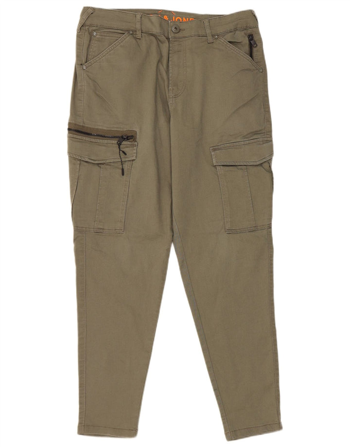 Męskie spodnie cargo Jack & Jones W32 L28 Khaki