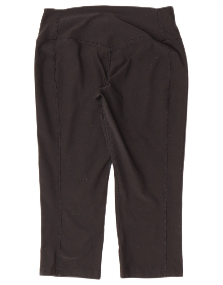 Damskie spodnie dresowe Nike Dri Fit Capri UK 8, małe, czarne, poliestrowe