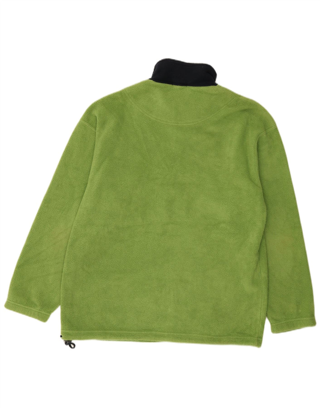 Marks & Spencer Męski sweter polarowy z zamkiem błyskawicznym, duży, zielony, w blokach kolorów