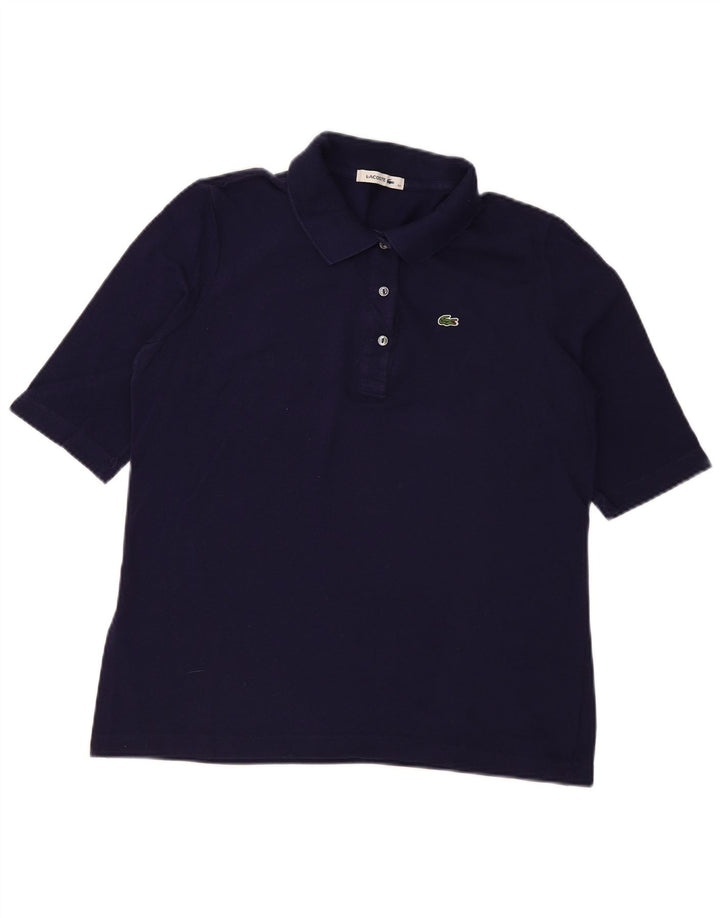 Damska koszulka polo Lacoste, rozmiar 44, duża, granatowa, bawełniana