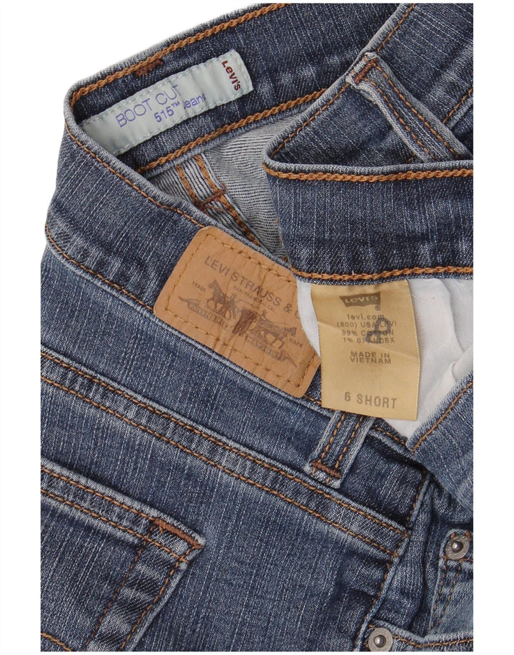 Damskie jeansy LEVI'S 515 Bootcut US 6 Medium W28 L29 Niebieskie bawełniane