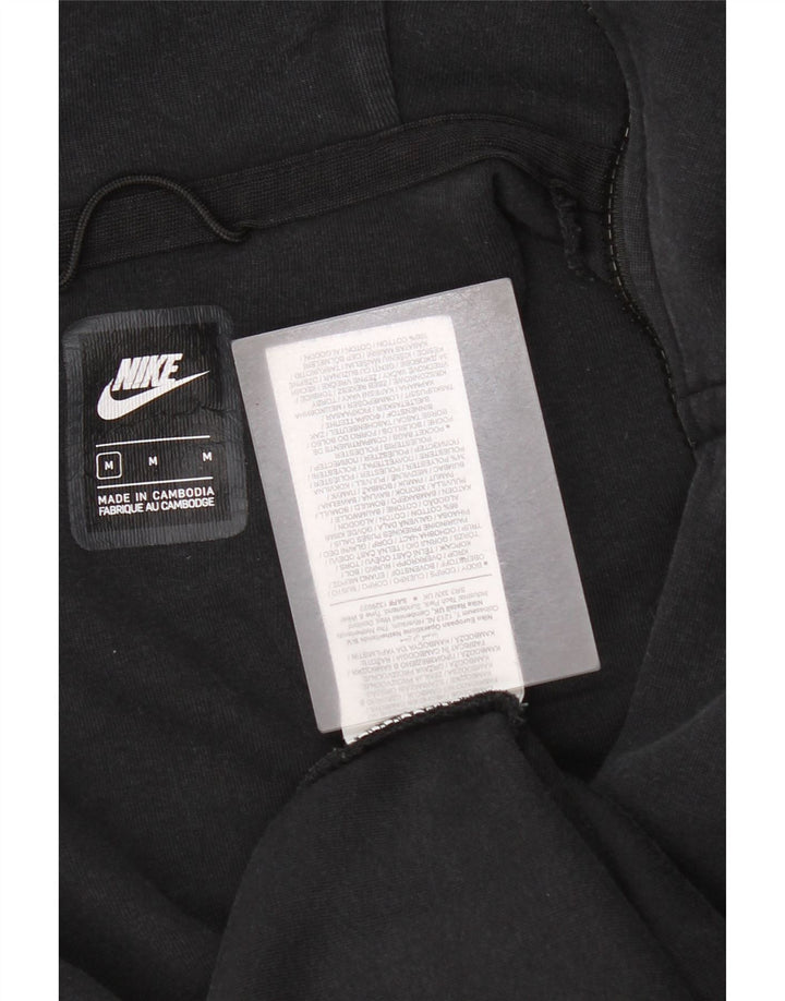Męski sweter z kapturem i zamkiem błyskawicznym Nike, średni czarny, bawełniany