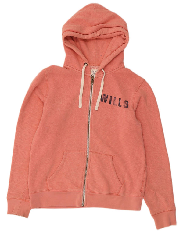Sweter damski Jack Wills z grafiką i zamkiem błyskawicznym, UK 14, średni, różowy, bawełniany