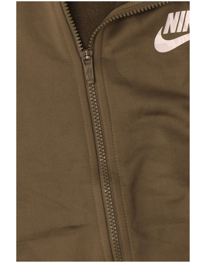 Chłopięca kurtka dresowa Nike 13-14 lat XL, khaki, poliester z blokami kolorów