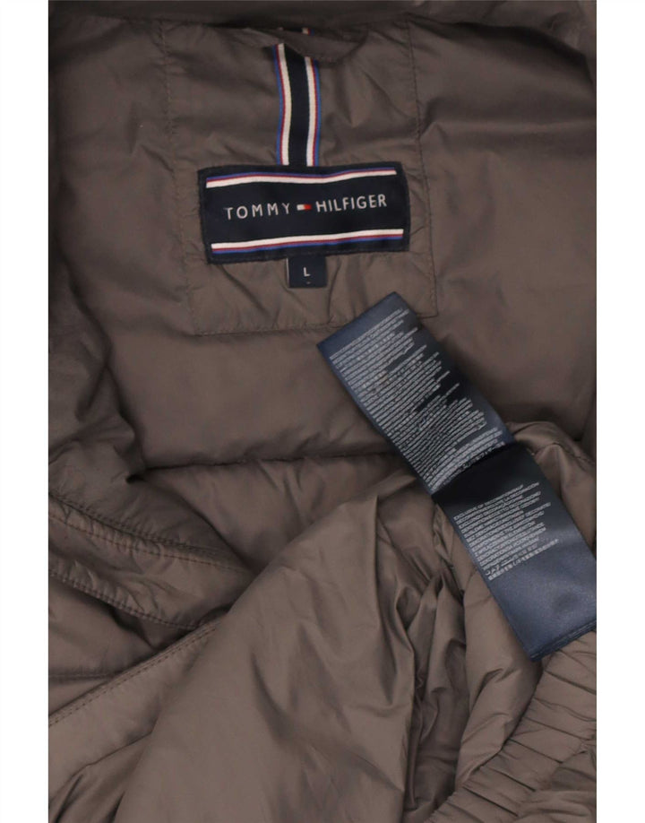 Męska ocieplana kurtka Tommy Hilfiger UK 40, duża, szary nylon