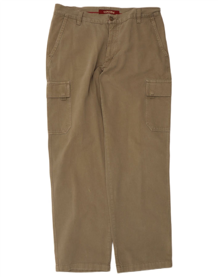Męskie proste spodnie cargo Carrera W38 L33 Khaki, bawełna