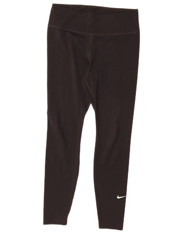 Damskie legginsy Nike Dri Fit UK 12, średnie czarne