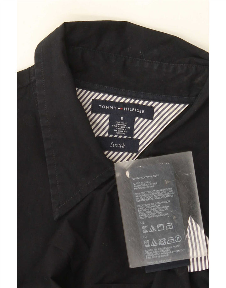Koszula damska Tommy Hilfiger US 6, średnia czarna, bawełniana