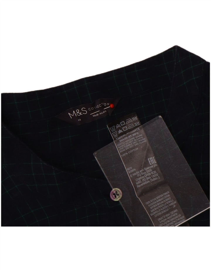Koszula damska Marks & Spencer UK 14, duża, bawełniana, granatowa w kratę