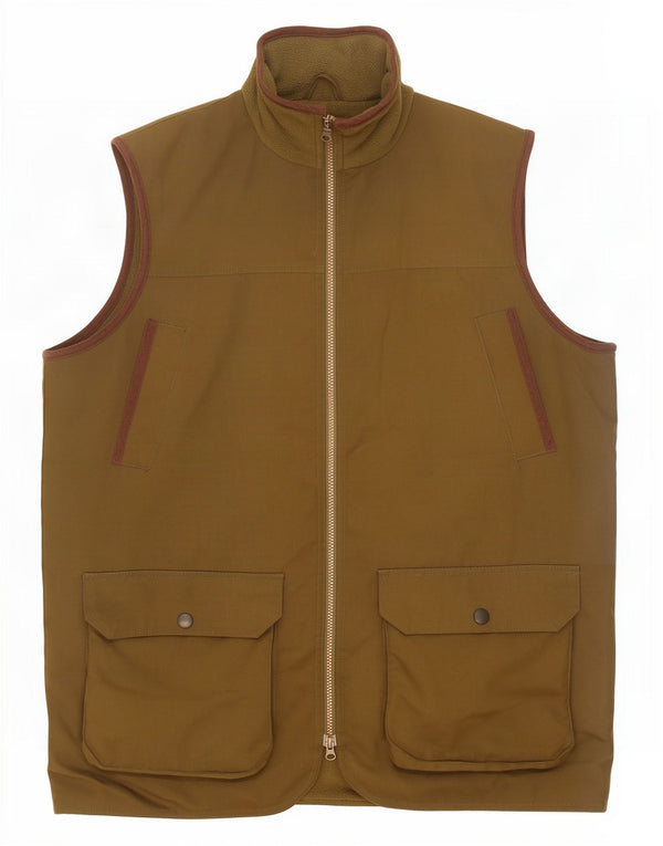 Bonart Mens Utility Gilet UK 40 Large Khaki Polyester