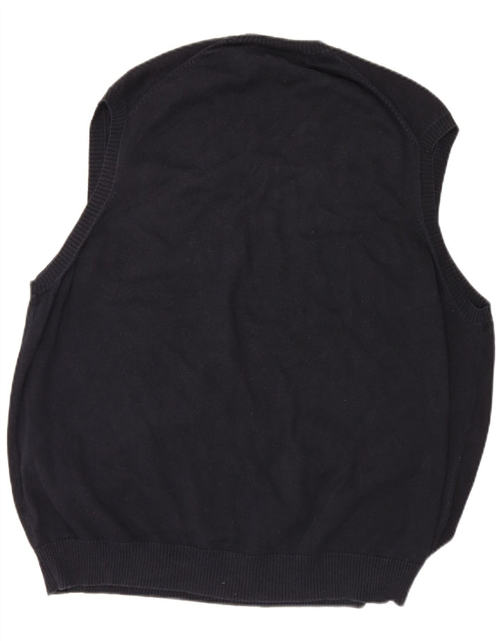 Marks & Spencer Męski podkoszulek w kolorze niebieskim z kamizelką Harbour, 2XL, granatowy, bawełniany