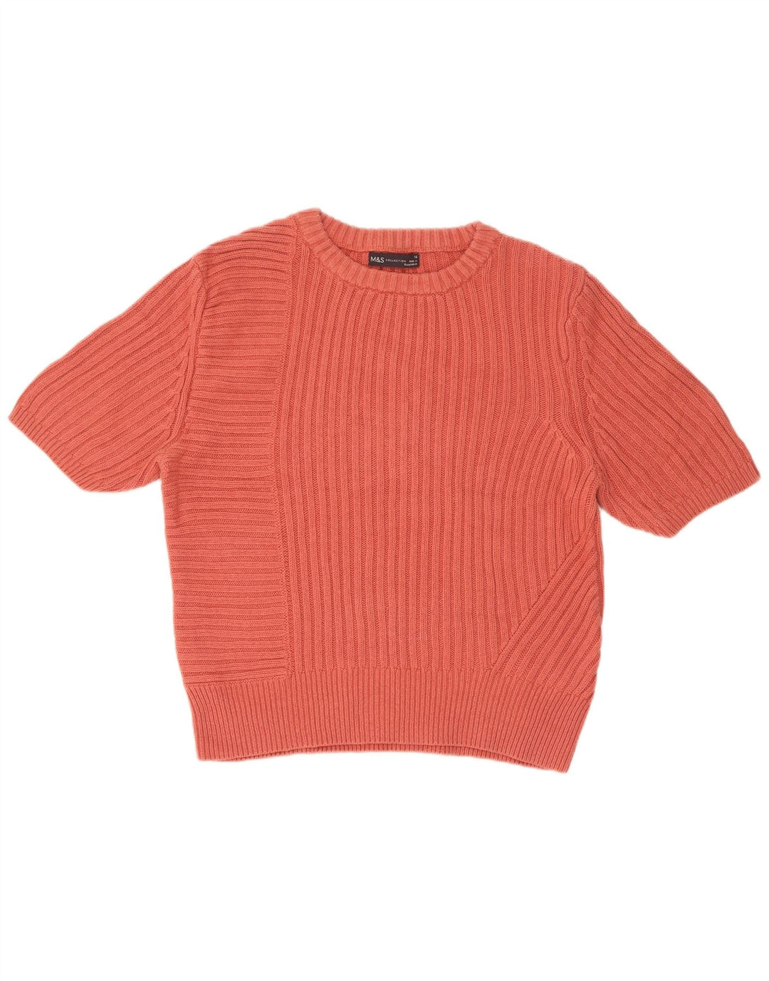 Marks & Spencer Damski sweter z okrągłym dekoltem, UK 16, duży, różowy