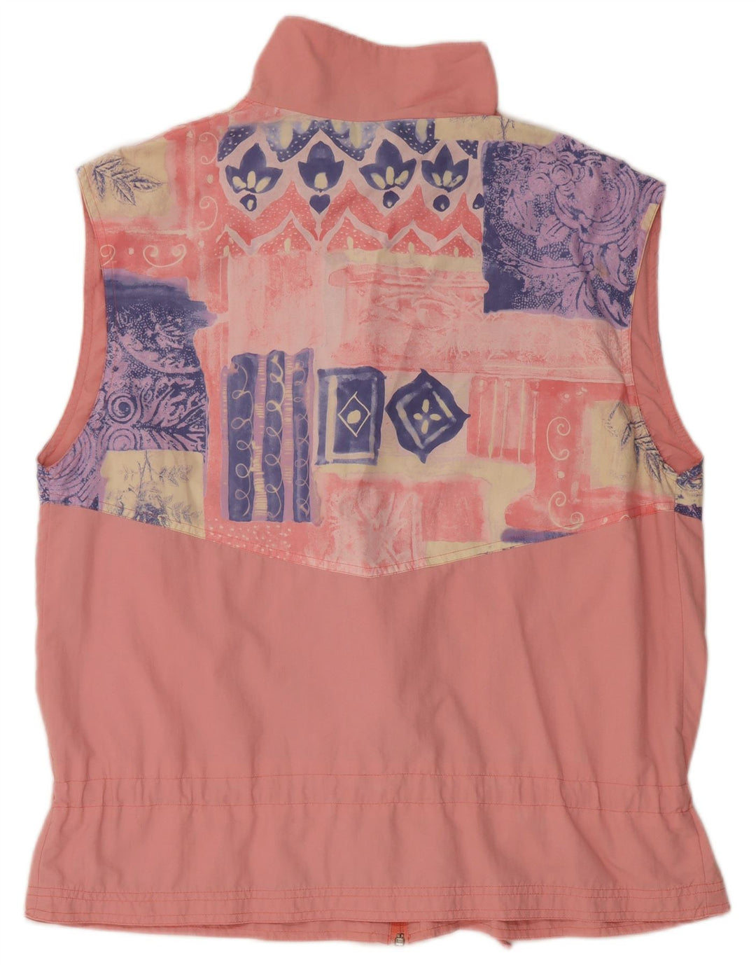 Damska kurtka dresowa bez rękawów VINTAGE UK 20 2XL różowa geometryczna