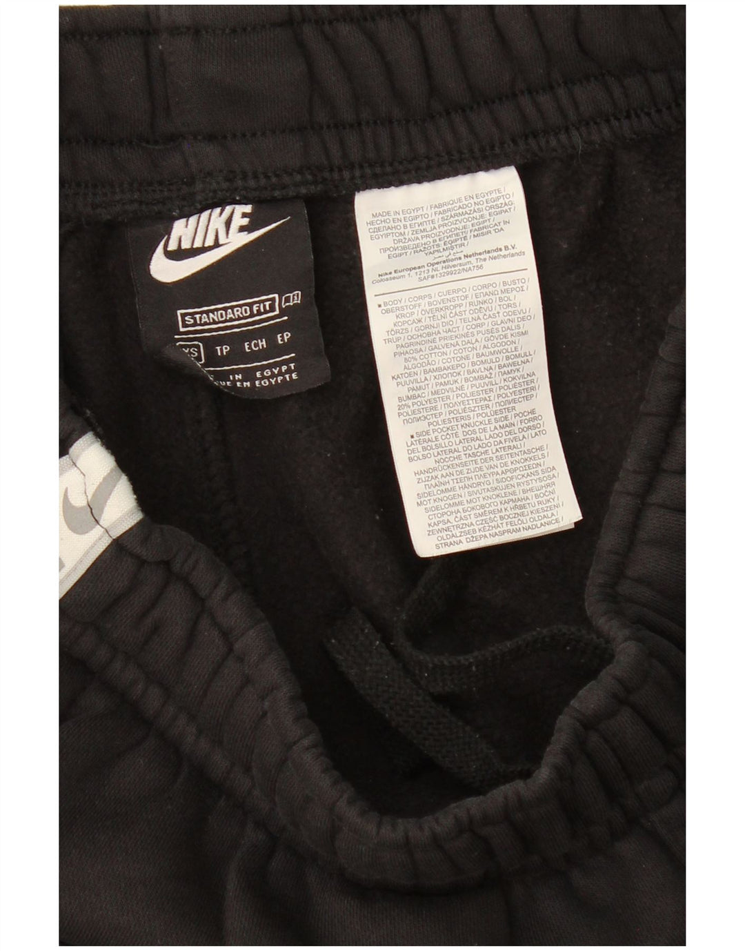 Męskie spodnie dresowe NIKE Graphic o standardowym kroju Joggers XS, czarna bawełna