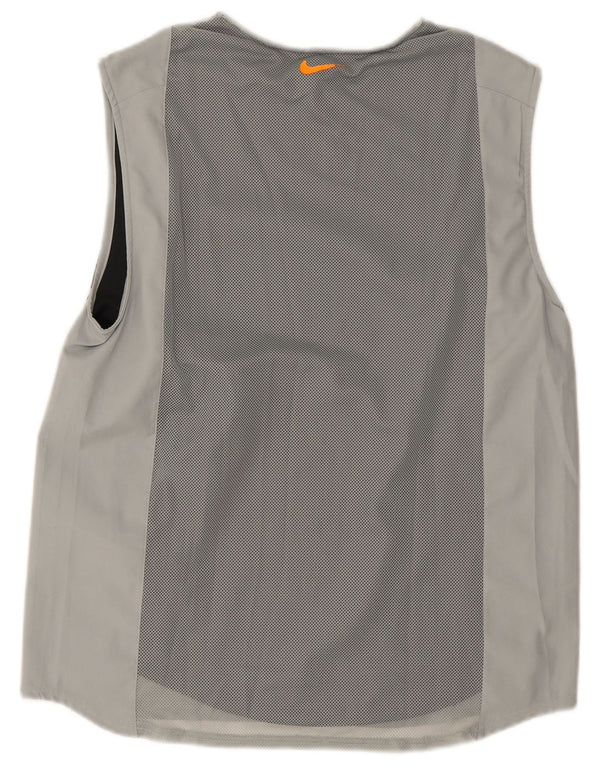 Nike Mens Vest Top UK 39/41 Medium Grey Colourblock Polyester