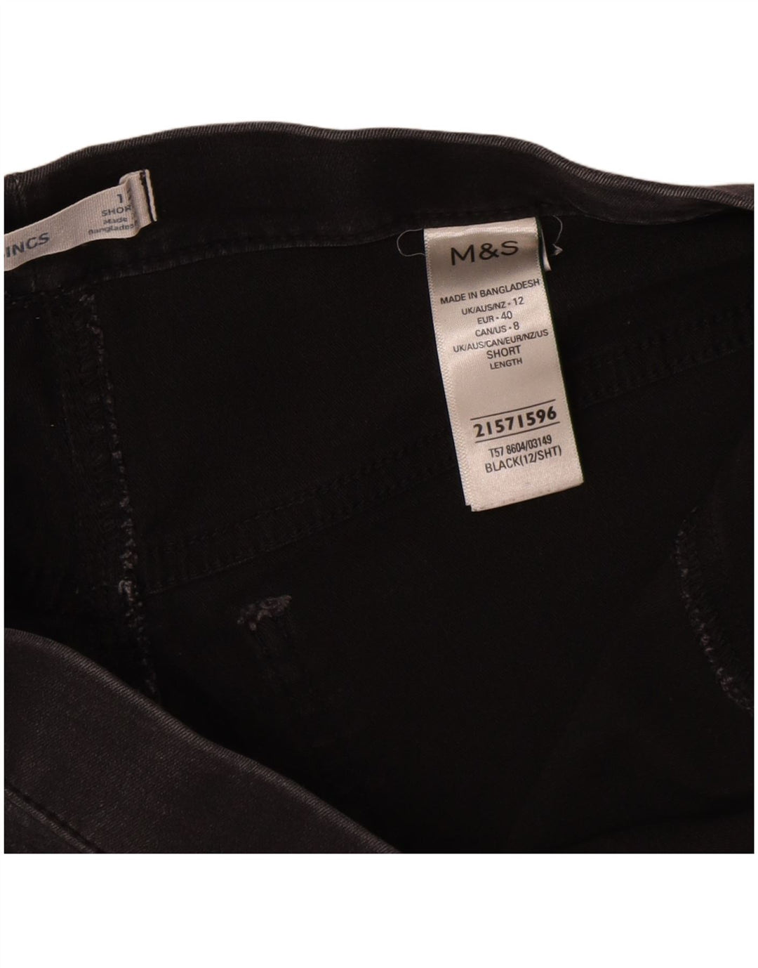 Marks & Spencer Damskie jeansy Jegging UK 12 Medium W30 L26 Czarna bawełna