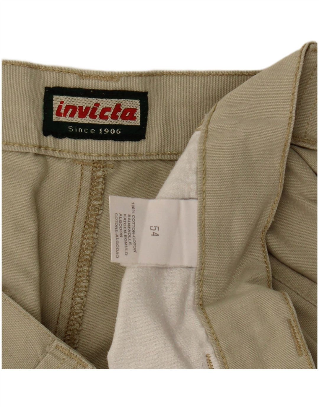 Męskie spodenki cargo Invicta IT 54 2XL W36 beżowa bawełna
