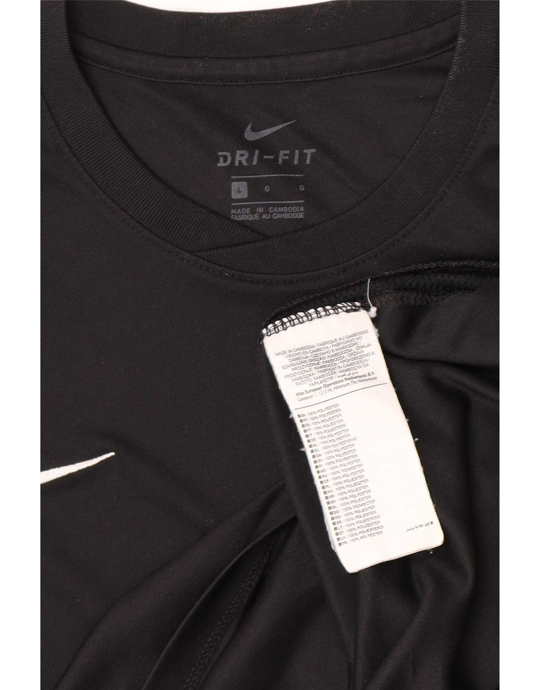 Męski T-shirt Nike Dri Fit, duży, czarny, poliestrowy