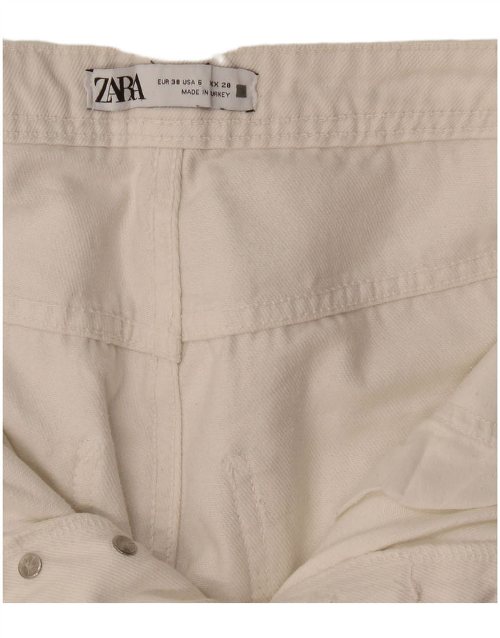 Damskie proste dżinsy Zara EU 38 Small W28 L29 Białe