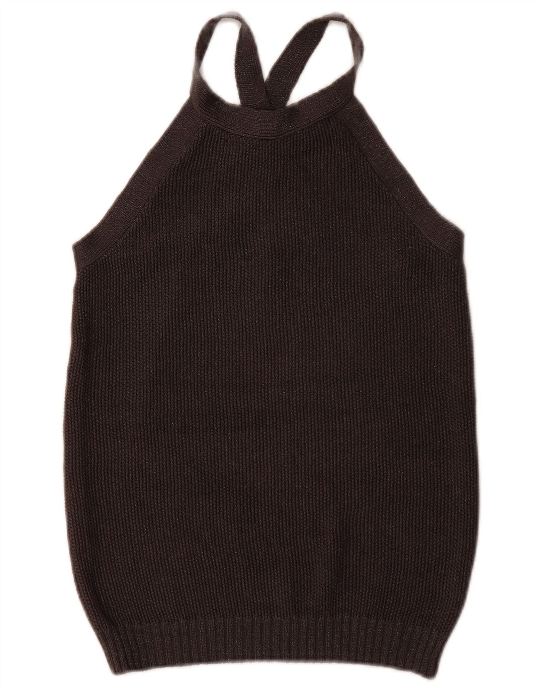 Tank top damski Massimo Dutti UK 12, średni czarny jedwab