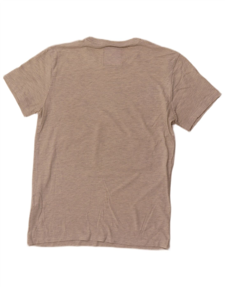 Męski T-shirt z grafiką Superdry z limitowanej edycji, duży, szary, bawełniany