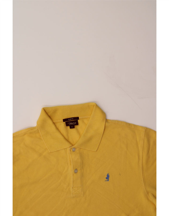 MARLBORO CLASSICS Mens Slim Fit Polo Shirt XL Yellow Vintage Marlboro Classics and Second-Hand Marlboro Classics from Messina Hembry 