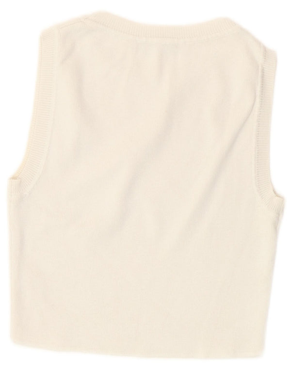 Damski podkoszulek Zara Crop Vest UK 8, mały, w kolorze złamanej bieli