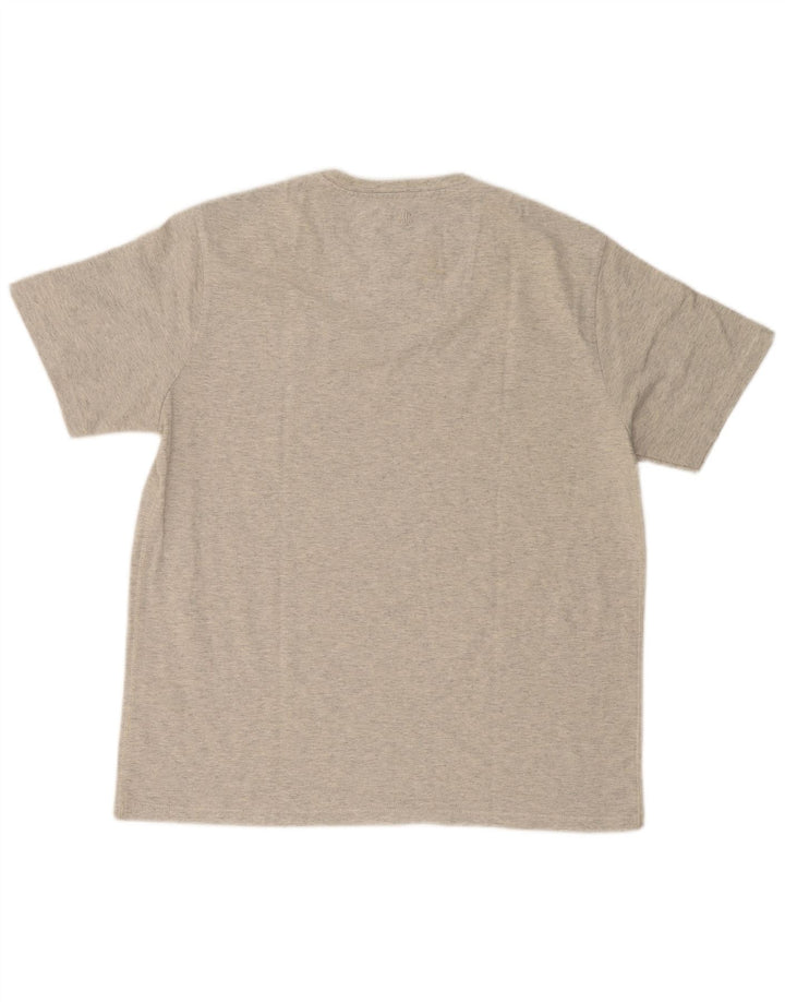 Męska koszulka z grafiką FAT FACE, duża, szara, nakrapiana bawełna