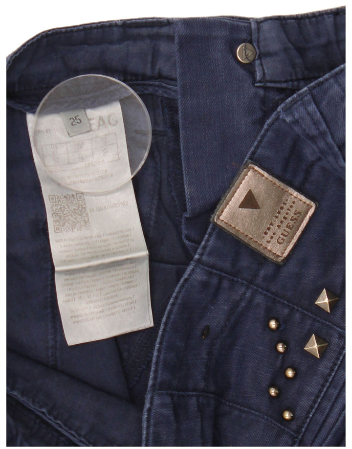 Jeansy damskie GUESS W27 L28 Granatowe, bawełniane