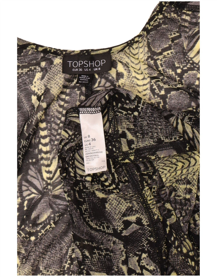 Topshop damski prześwitujący kardigan Top UK 8, mały, wielokolorowy