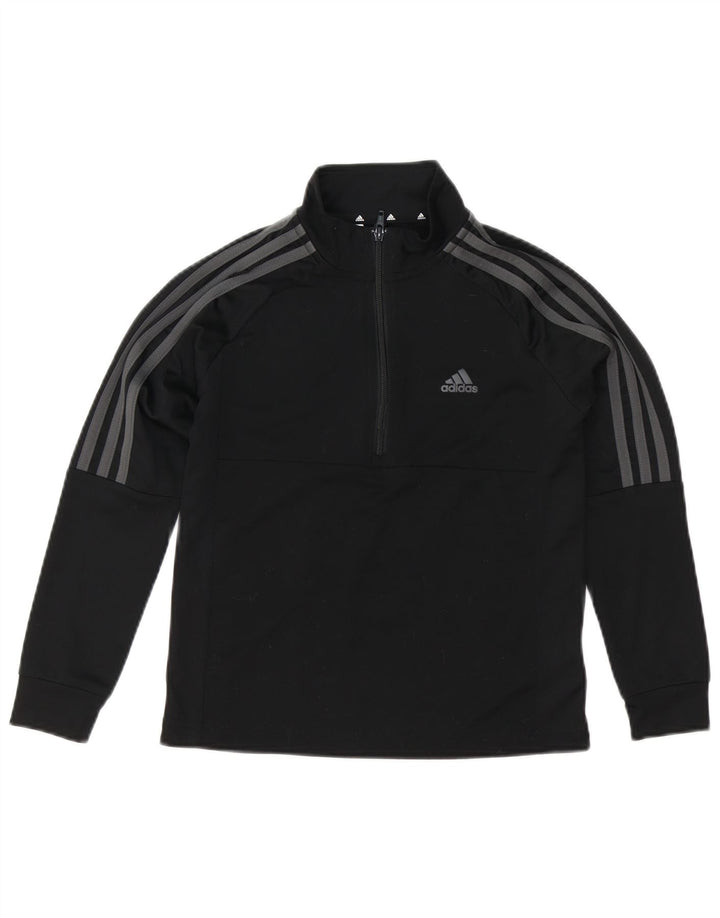 Chłopięcy dres Adidas Aeroready z zamkiem błyskawicznym na szyi, 9-10 lat, czarny