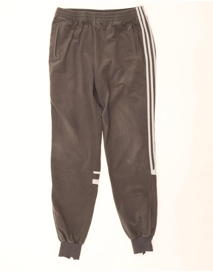 Adidas Męskie welurowe spodnie dresowe Joggery, duże, szare, poliestrowe