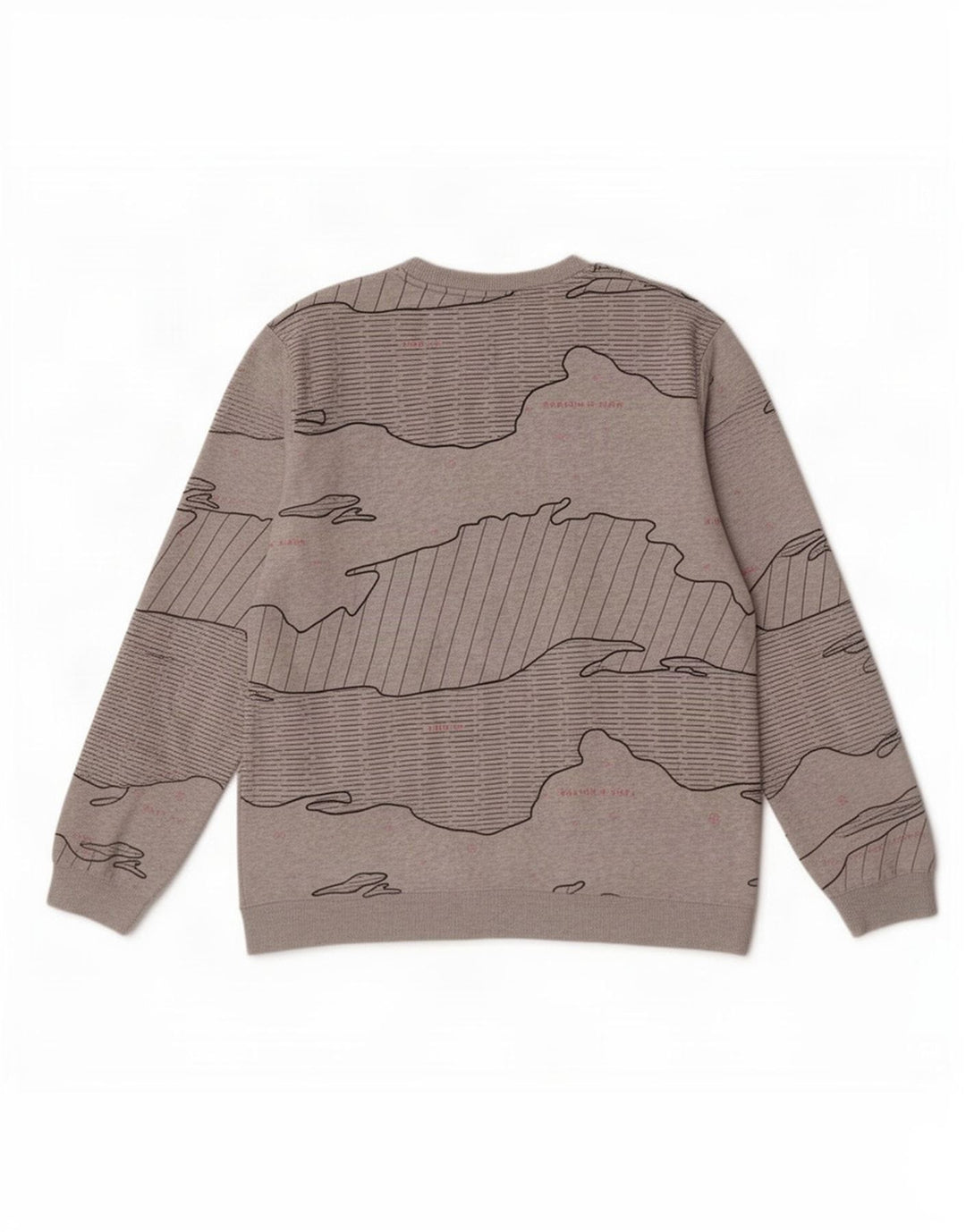 Męski sweter Scotch & Soda z abstrakcyjnym wzorem, duży, szary, bawełniany