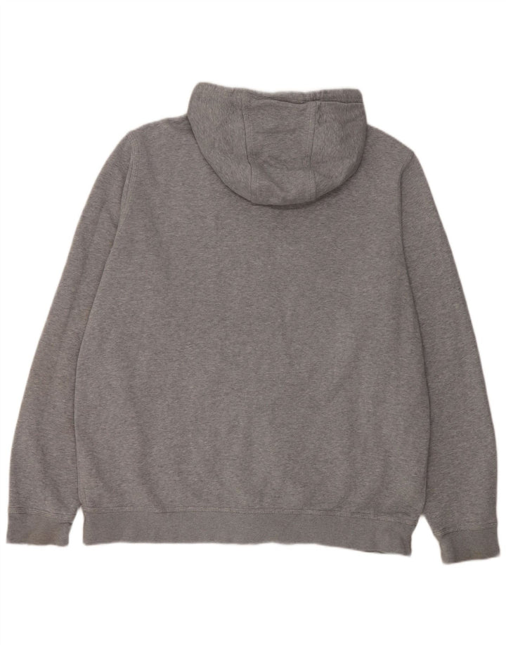 Męski sweter z kapturem i zamkiem Nike, 2XL, szara bawełna