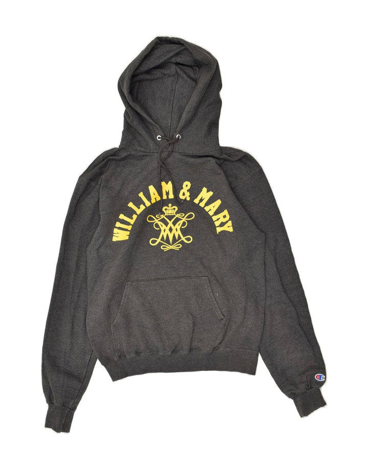 CHAMPION Mens Graphic Hoodie Jumper Small Grey Cotton Vintage Champion and Second-Hand Champion from Messina Hembry 