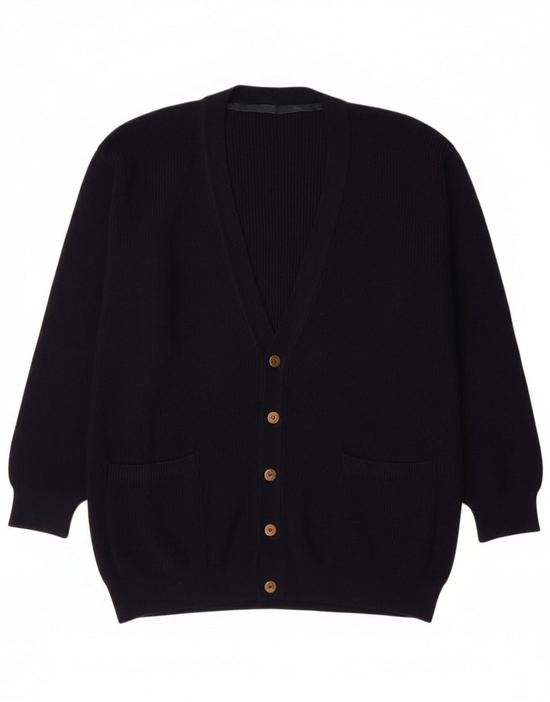 Sweter męski w stylu vintage, duży, granatowy, nowa wełna