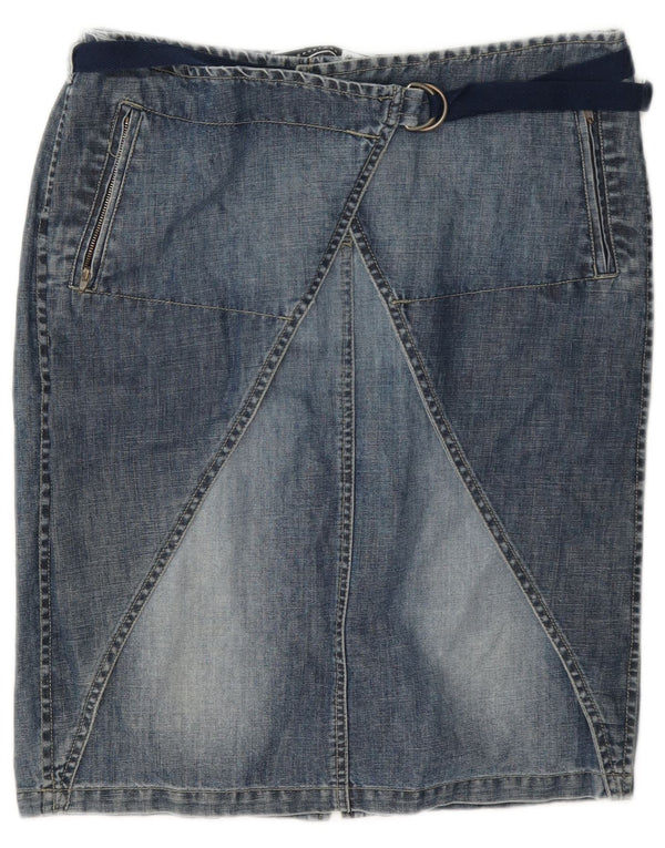 Damska spódnica dżinsowa Sportmax UK 8 Small W27 Niebieska bawełna