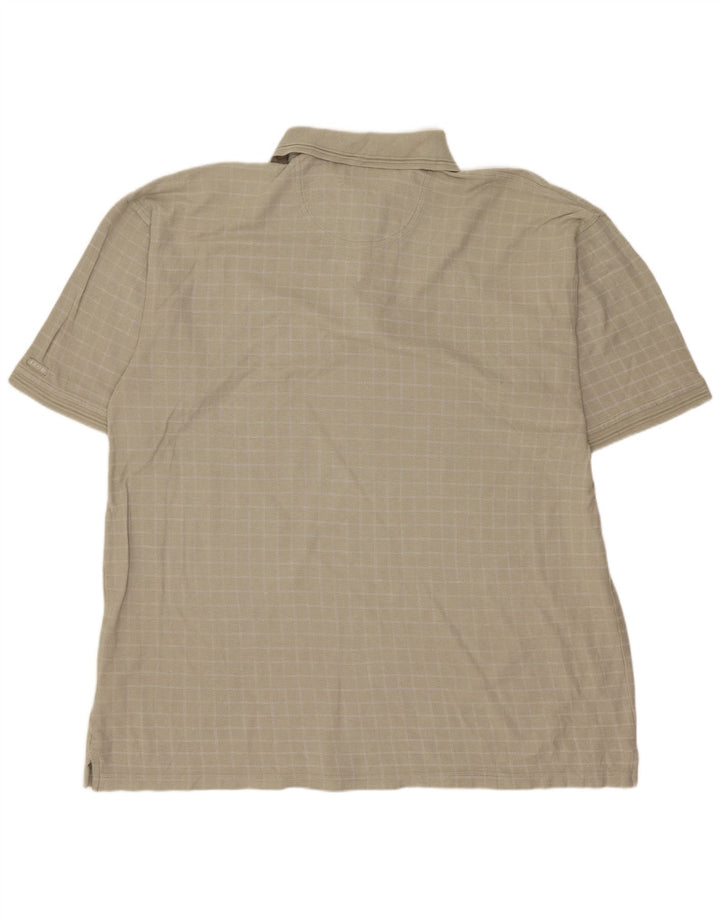 Męska wysoka koszulka polo Izod XL, zielona, geometryczna bawełna