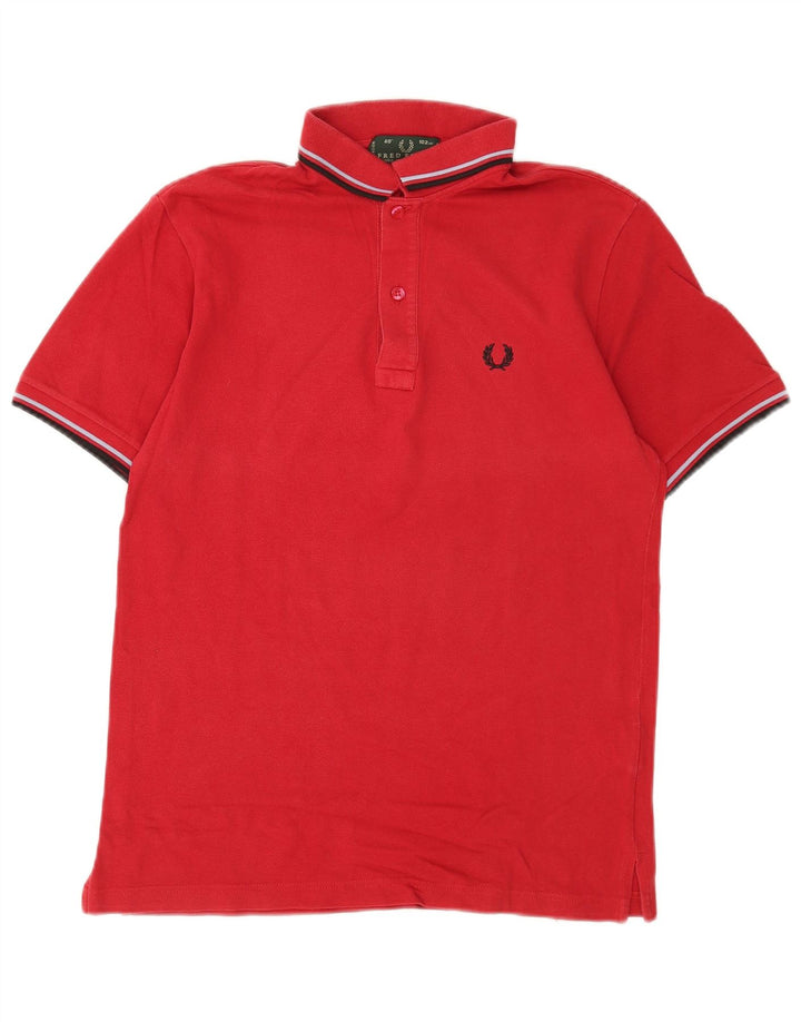 Męska koszulka polo Fred Perry, bawełniana, w kolorze średnio czerwonym