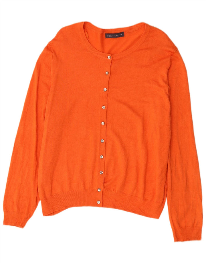 Marks & Spencer Damski sweter rozpinany UK 18 XL, pomarańczowy