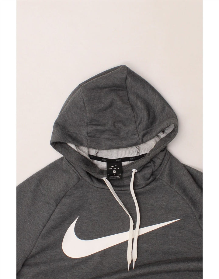 NIKE Mens Dri Fit Graphic Hoodie Jumper Medium Grey Polyester Vintage Nike and Second-Hand Nike from Messina Hembry 