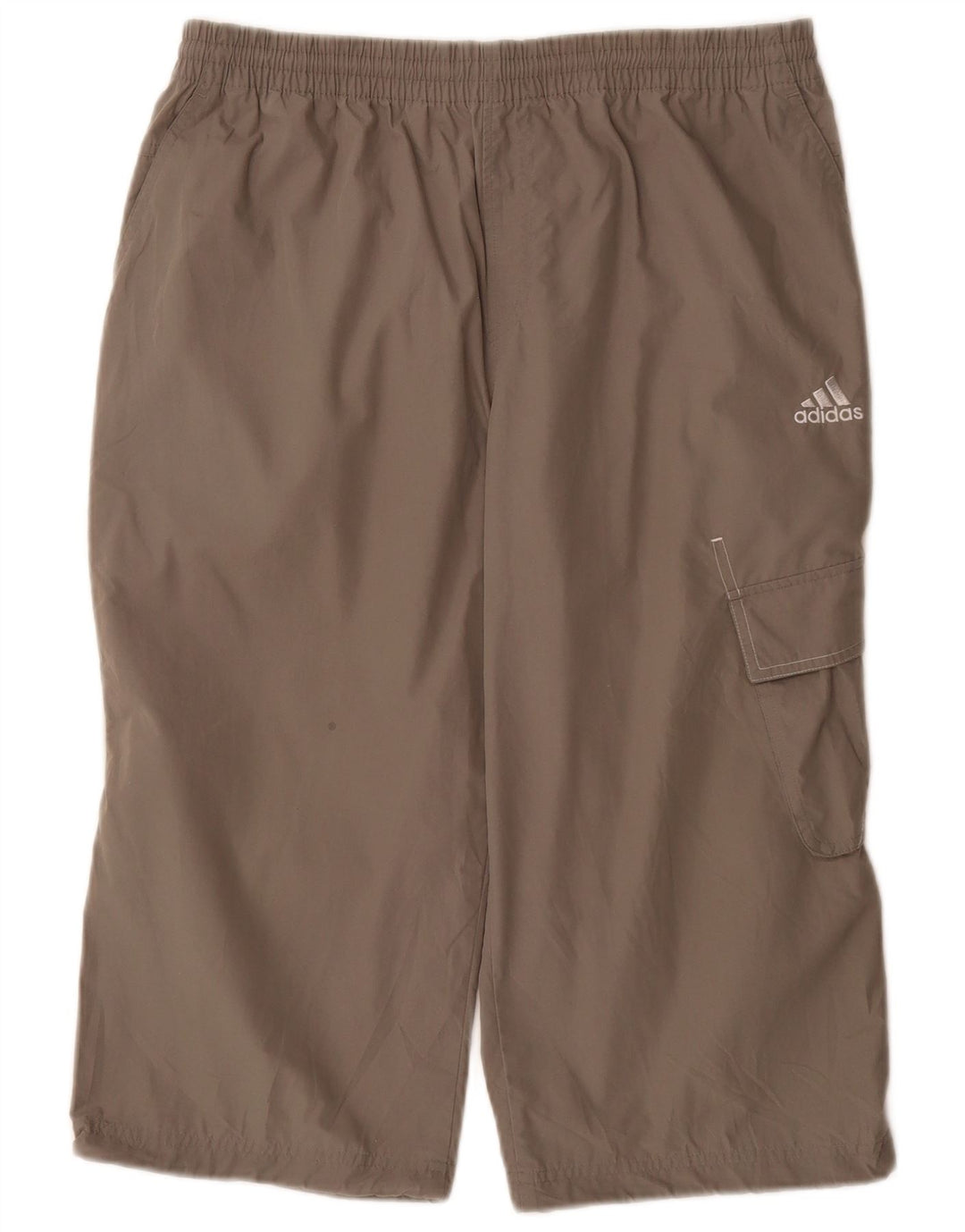 Męskie spodnie dresowe Adidas Capri Cargo, średnioszary poliester