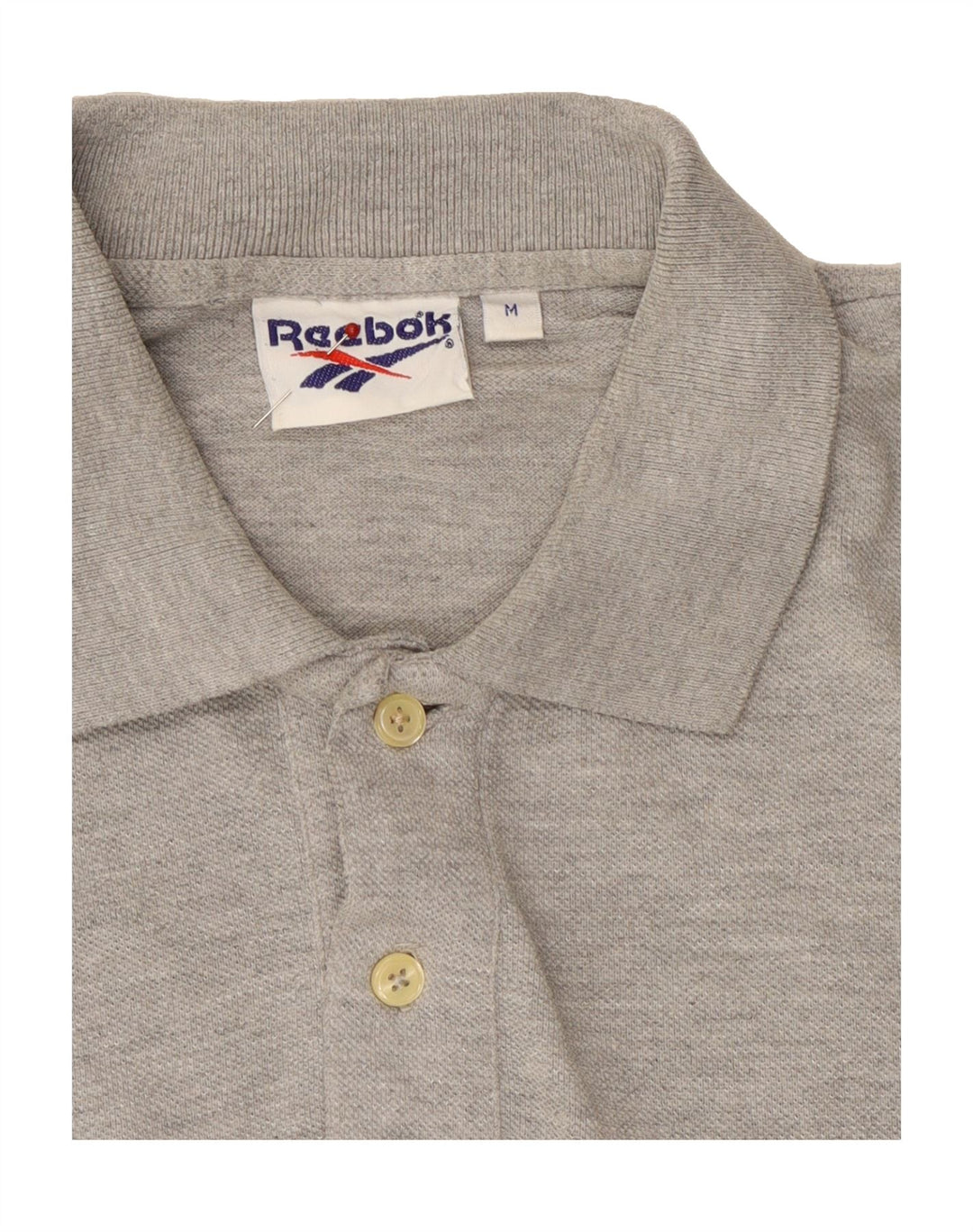 REEBOK Mens Polo Shirt Medium Grey Cotton Vintage Reebok and Second-Hand Reebok from Messina Hembry 